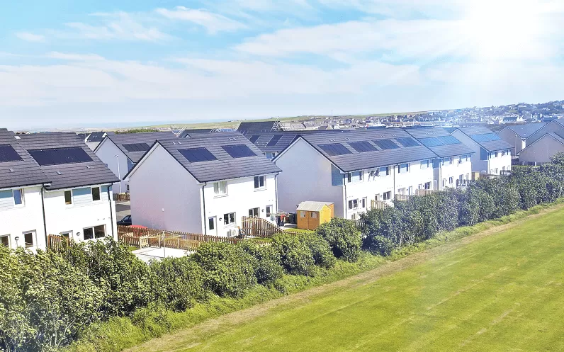 Row of residential houses