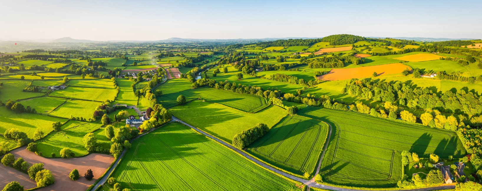 Image showing a landscape with Green fields