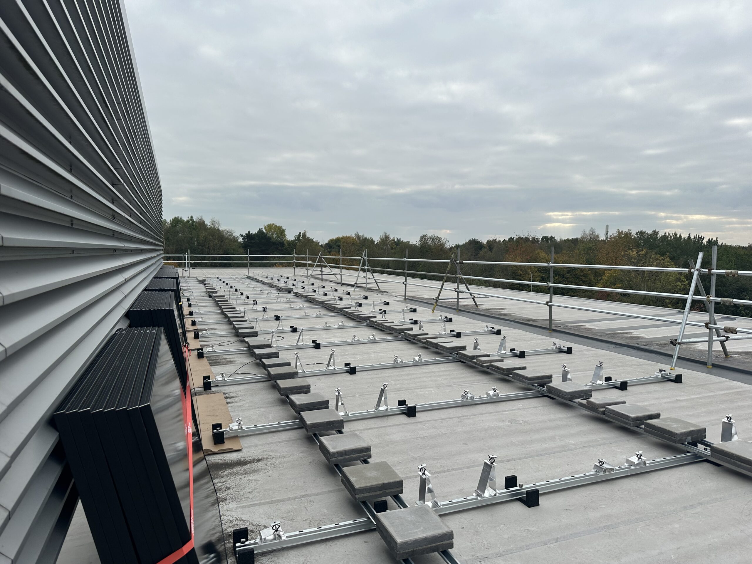 Solar panels at Birchwood Park